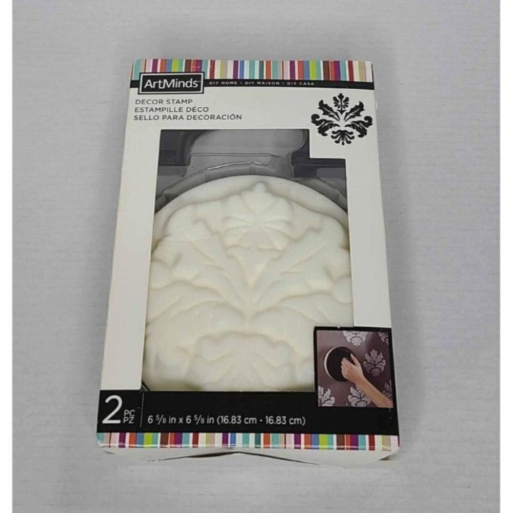 New Art Minds Large Craft Decor Stamp DIY w/2 Stamps